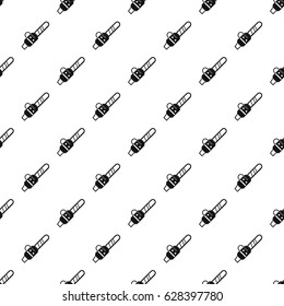 Gasoline powered chainsaw pattern seamless in simple style vector illustration