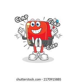 the gasoline pump applause illustration. character vector