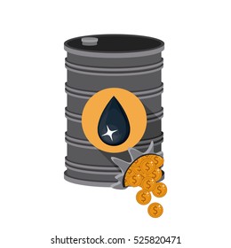 Gasoline pump and coins design