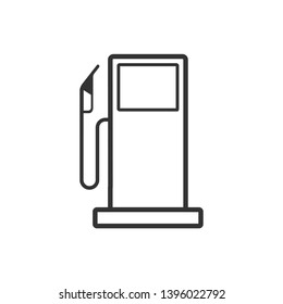Gasoline Pump Icon. Fuel Refill Station Illustration Presented in Line Art Style As A Simple Vector Sign & Trendy Symbol for Design and Websites, Presentation or Mobile Application.