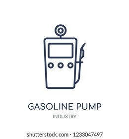 Gasoline pump icon. Gasoline pump linear symbol design from Industry collection. Simple outline element vector illustration on white background