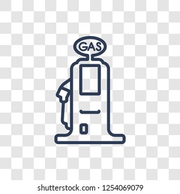 Gasoline pump icon. Trendy linear Gasoline pump logo concept on transparent background from Industry collection