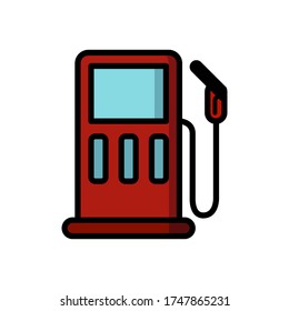 gasoline pump icon vector template