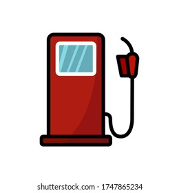 gasoline pump icon vector template