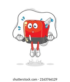 the gasoline pump jump rope exercise. character vector