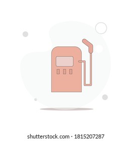 Gasoline pump nozzle. Gas station vector flat illustration on white background