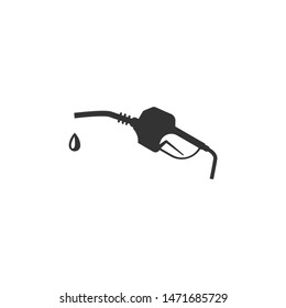 Gasoline pump nozzle icon isolated. Fuel pump petrol station. Refuel service sign. Gas station icon. Flat design. Vector Illustration
