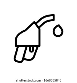 Vektorillustration-Stil der Benzinpumpe-Düsensymbol