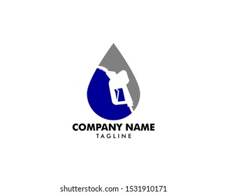 Gasoline Pump Nozzle Logo Template Design