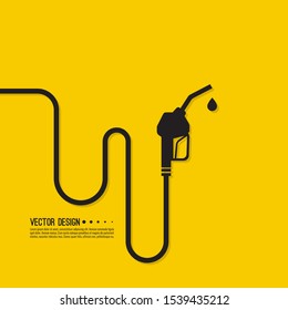 Gasoline pump nozzle sign. Fuel pump petrol station. Vector refuel service illustration.