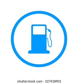 Gasoline pump nozzle sign. Gas station icon. Flat design style.