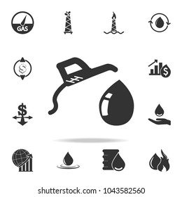 Gasoline pump nozzle sign icon. Detailed set of finance, banking and profit element icons. Premium quality graphic design. One of the collection icons for websites, web design on white background