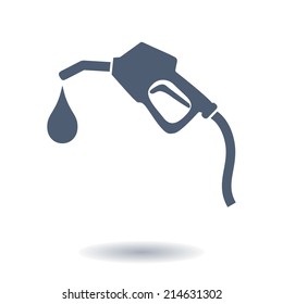 Gasoline Pump Nozzle Sign.Gas Station Icon. Flat Design Style.