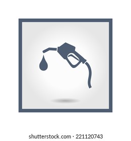 Gasoline pump nozzle sign.Gas station icon. Flat design style.