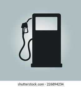 Gasoline pump nozzle sign.Gas station icon. Flat design style.