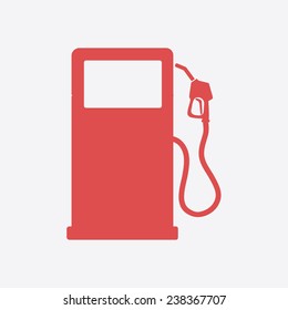 Gasoline pump nozzle sign.Gas station icon. Flat design style.