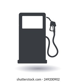 Gasoline pump nozzle sign.Gas station icon. Flat design style.