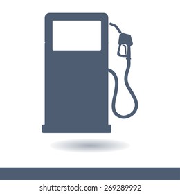 Gasoline pump nozzle sign.Gas station icon. Flat design style.