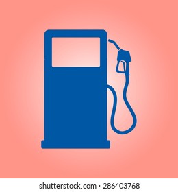 Gasoline pump nozzle sign.Gas station icon. Flat design style.