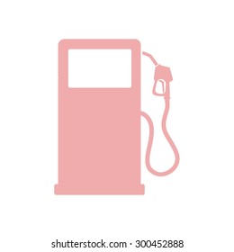 Gasoline pump nozzle sign.Gas station icon. Flat design style.