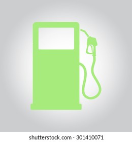 Gasoline pump nozzle sign.Gas station icon. Flat design style.