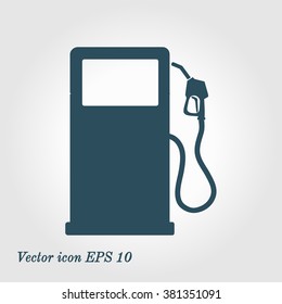 Gasoline pump nozzle sign.Gas station icon. Flat design style.