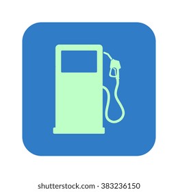 Gasoline pump nozzle sign.Gas station icon. Flat design style.