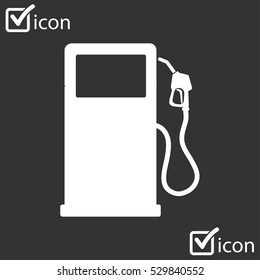 Gasoline Pump Nozzle Sign.Gas Station Icon. Flat Design Style.