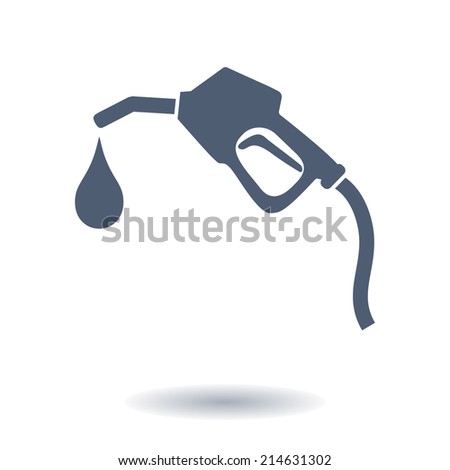 Gasoline pump nozzle sign.Gas station icon. Flat design style.