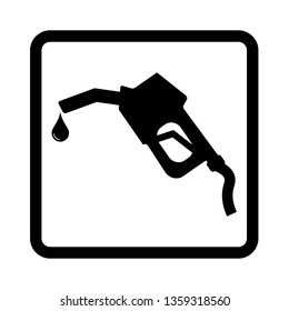 Gasoline pump nozzle vector icon.