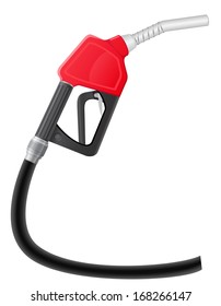 Gasoline Pump Nozzle Vector Illustration Isolated On White Background