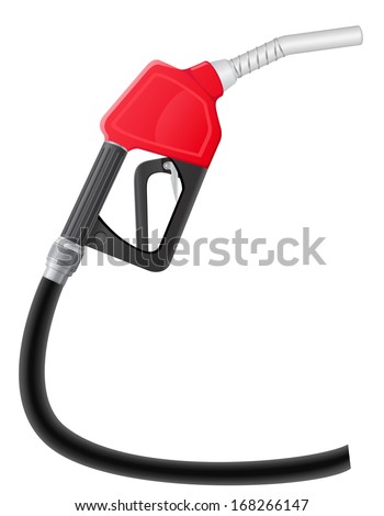 gasoline pump nozzle vector illustration isolated on white background