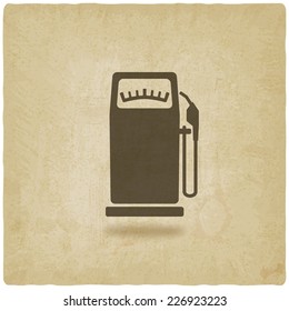 gasoline pump old background - vector illustration. eps 10