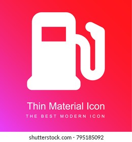 Gasoline pump red and pink gradient material white icon minimal design