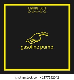 gasoline pump  sketch vector icon