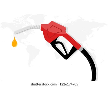 Gasoline Pump World Wide Illustration Vector