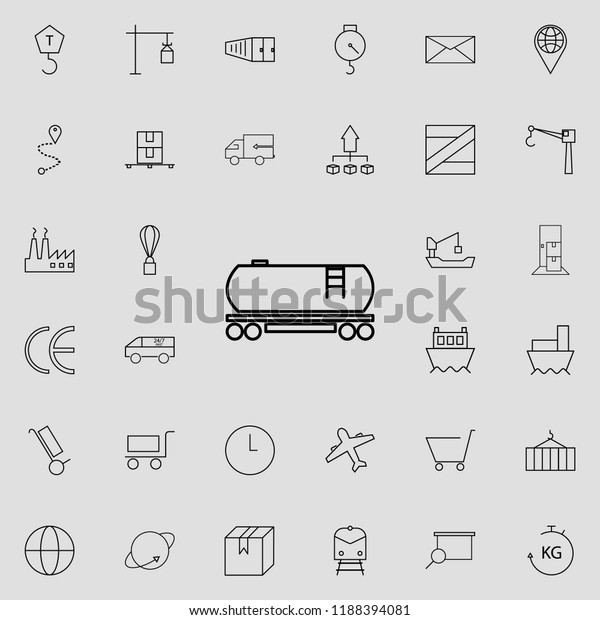 Gasoline railroad tanker icon. logistics icons\
universal set for web and\
mobile