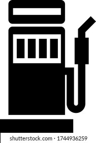 Gasoline refuel station black icon on white background