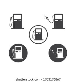 gasoline refueling station  vector illustration
