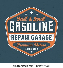 Gasoline - Repair Garege / Tee Design For Printing