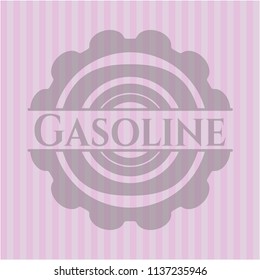 Gasoline retro pink emblem