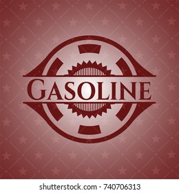 Gasoline retro red emblem