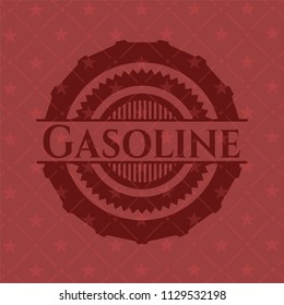 Gasoline retro style red emblem