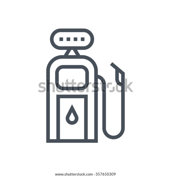 Gasoline station icon\
suitable for info graphics, websites and print media and \
interfaces. Line vector\
icon.