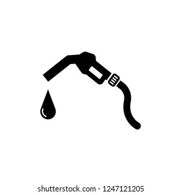 Gasoline Station Icon Vector Template.