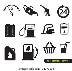 Gasoline station icons