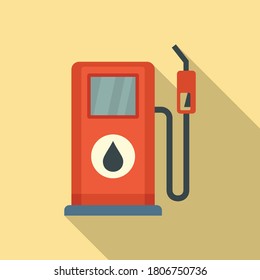 Gasoline station pump icon. Flat illustration of gasoline station pump vector icon for web design