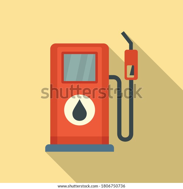 Gasoline station pump icon.\
Flat illustration of gasoline station pump vector icon for web\
design