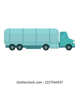 Gasoline tanker icon cartoon vector. Truck tank. Oil fuel