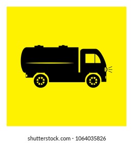 Gasoline tanker icon vector
